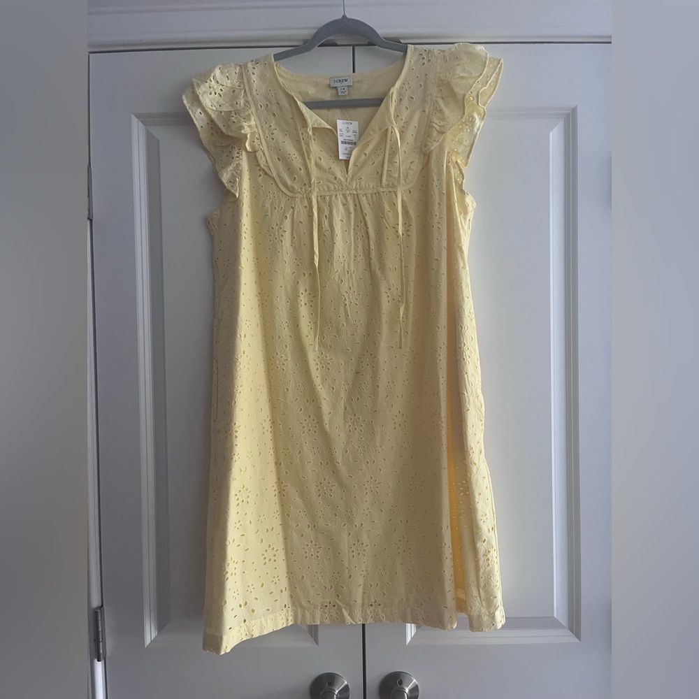 Yellow J.Crew Eyelet Dress